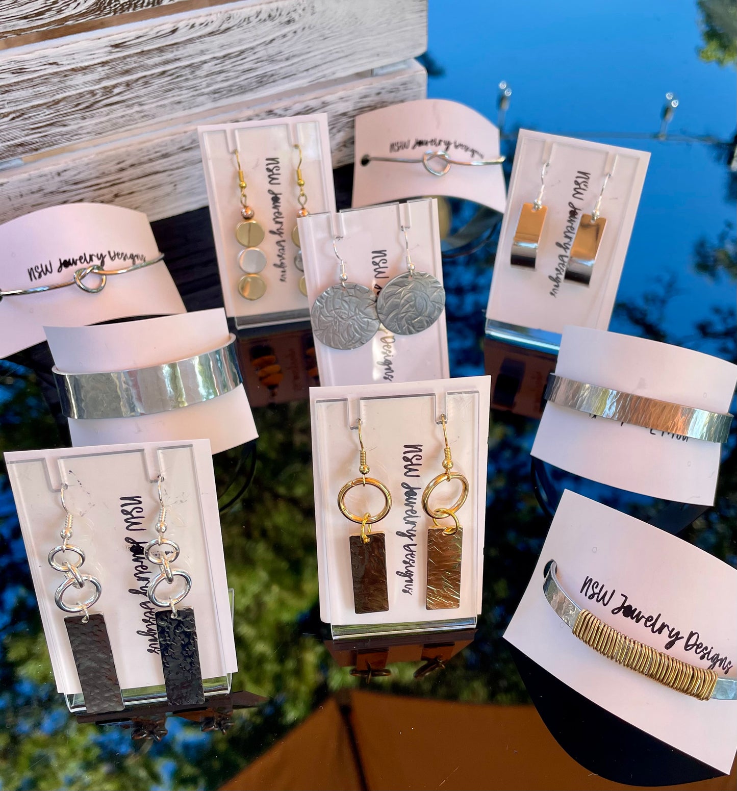 Circle and Bar Earrings