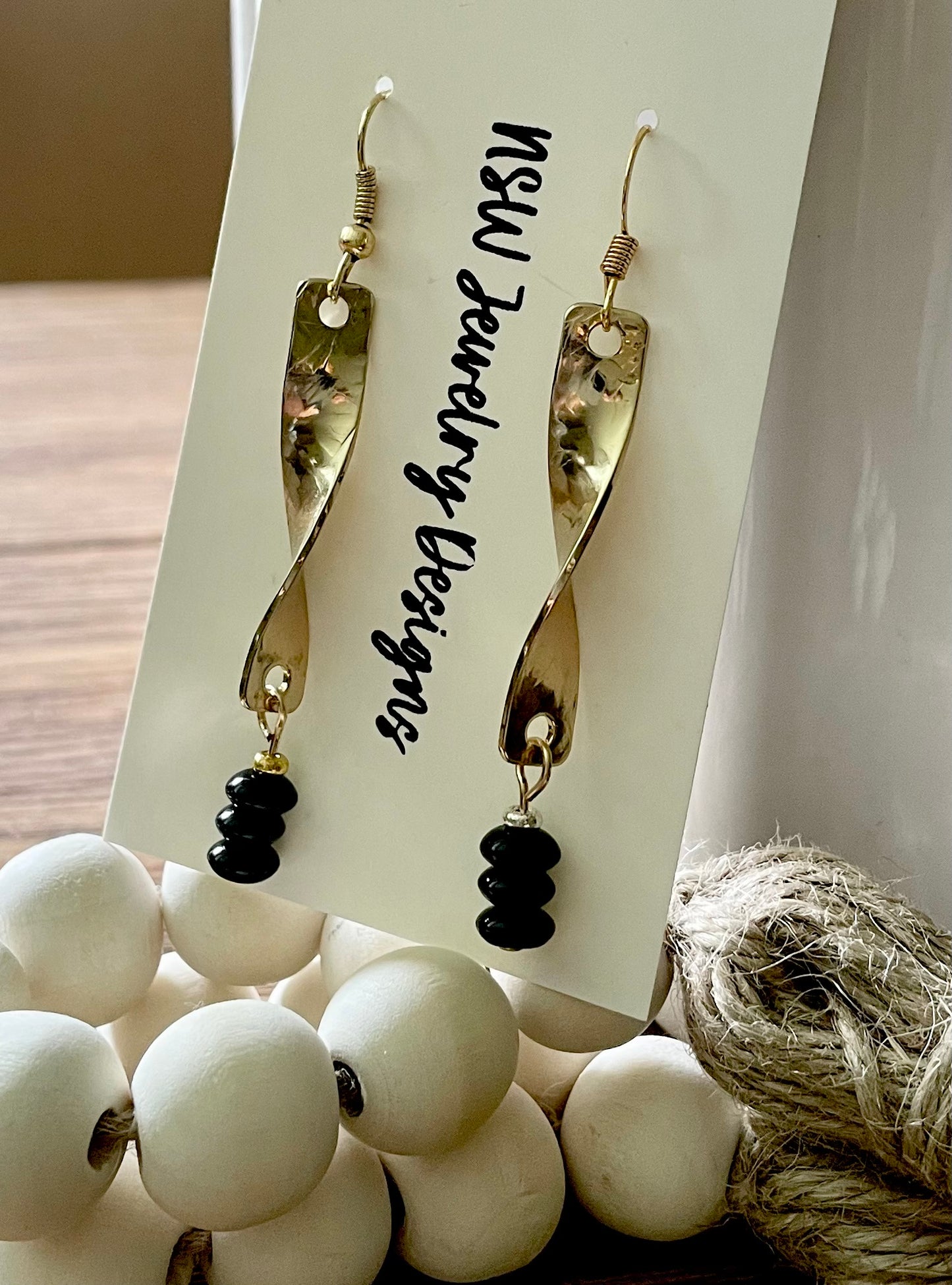 Brass and Bead Dangles