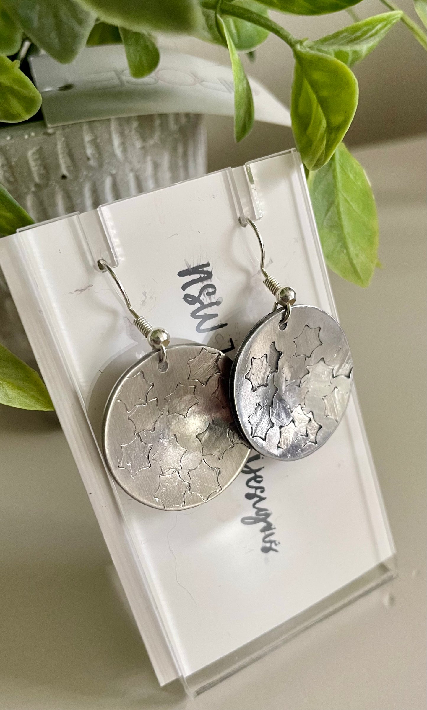 Geometric Stamped Earrings