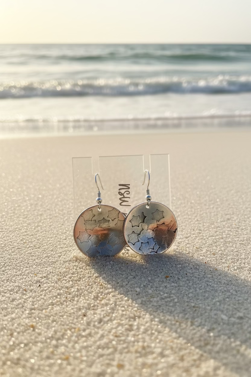 Geometric Stamped Earrings