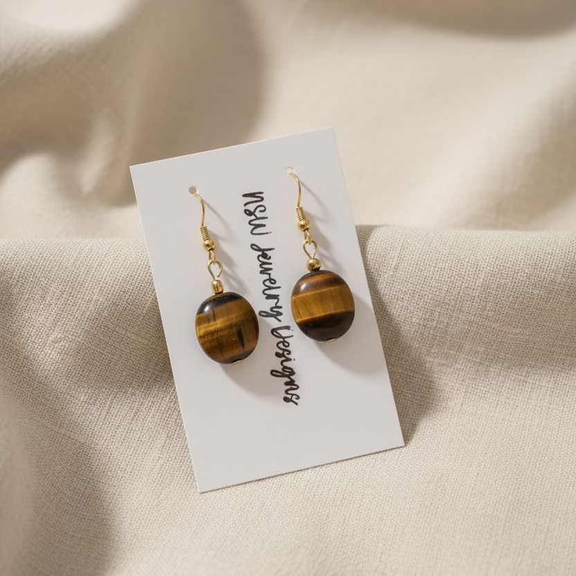 Tigers Eye Earrings