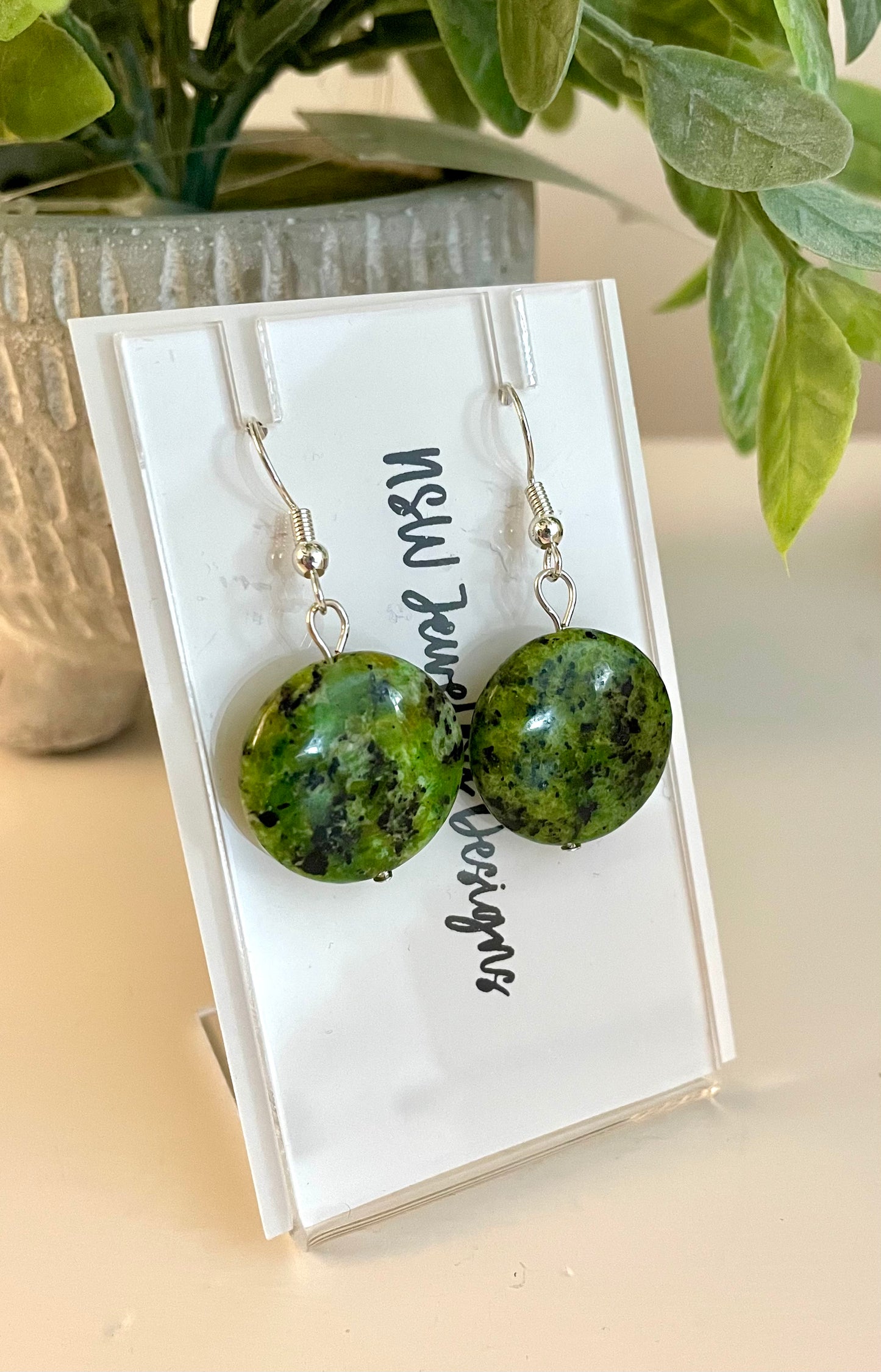 Dalmation Jasper Earrings