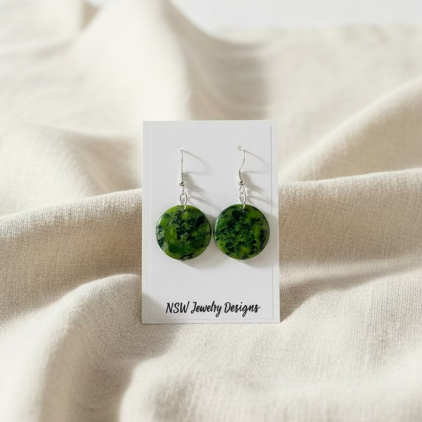 Dalmation Jasper Earrings