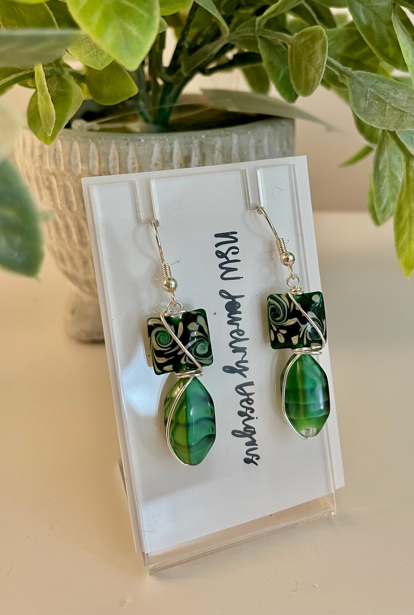 Malachite Earrings