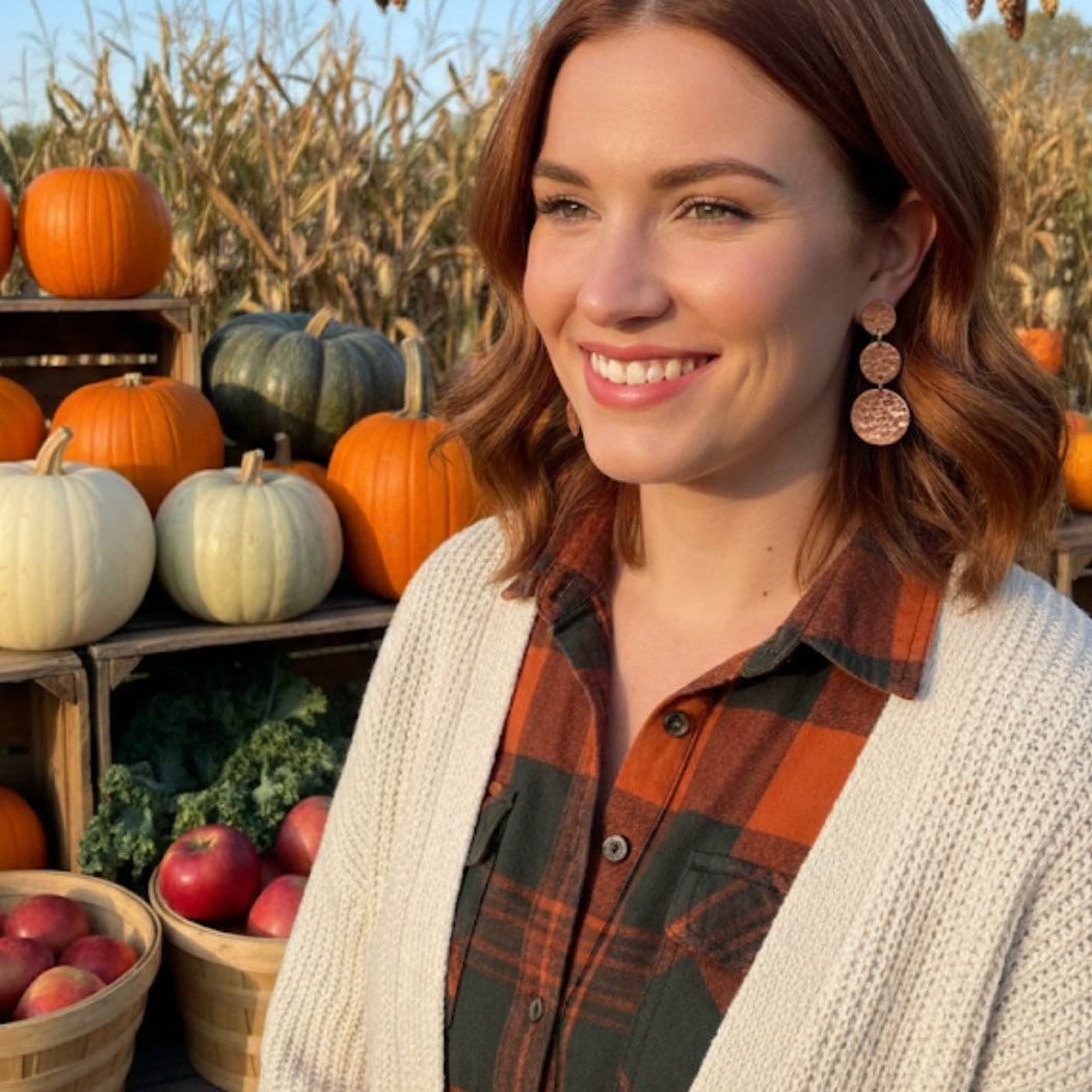 Double Round Earrings