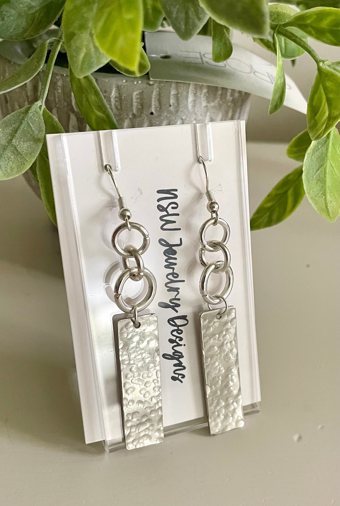 Circle and Bar Earrings