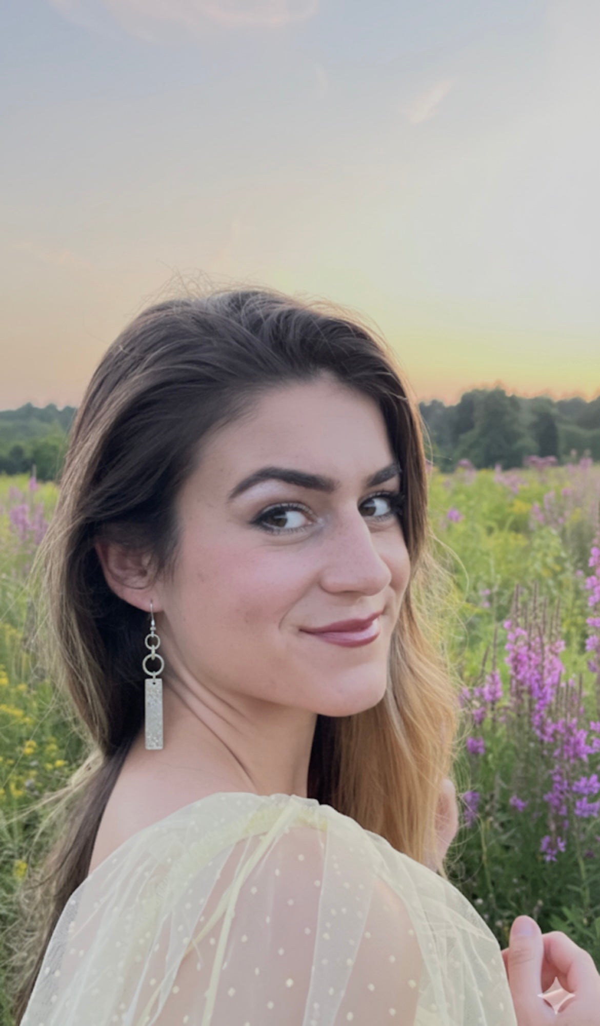 Circle and Bar Earrings