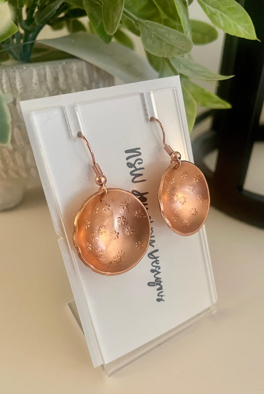 Copper Bowl Earrings