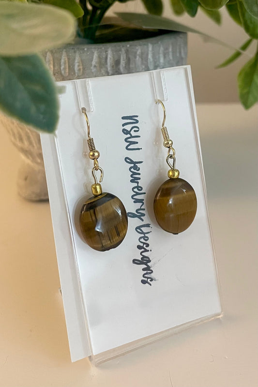 Tigers Eye Earrings