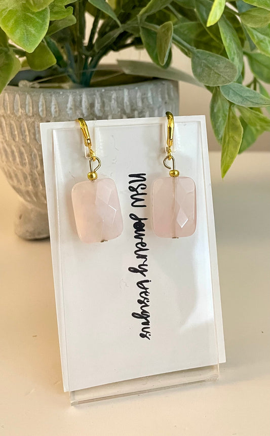 Rose Quartz Earrings