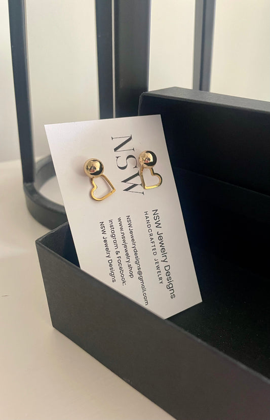 Hearts and Stud Earrings