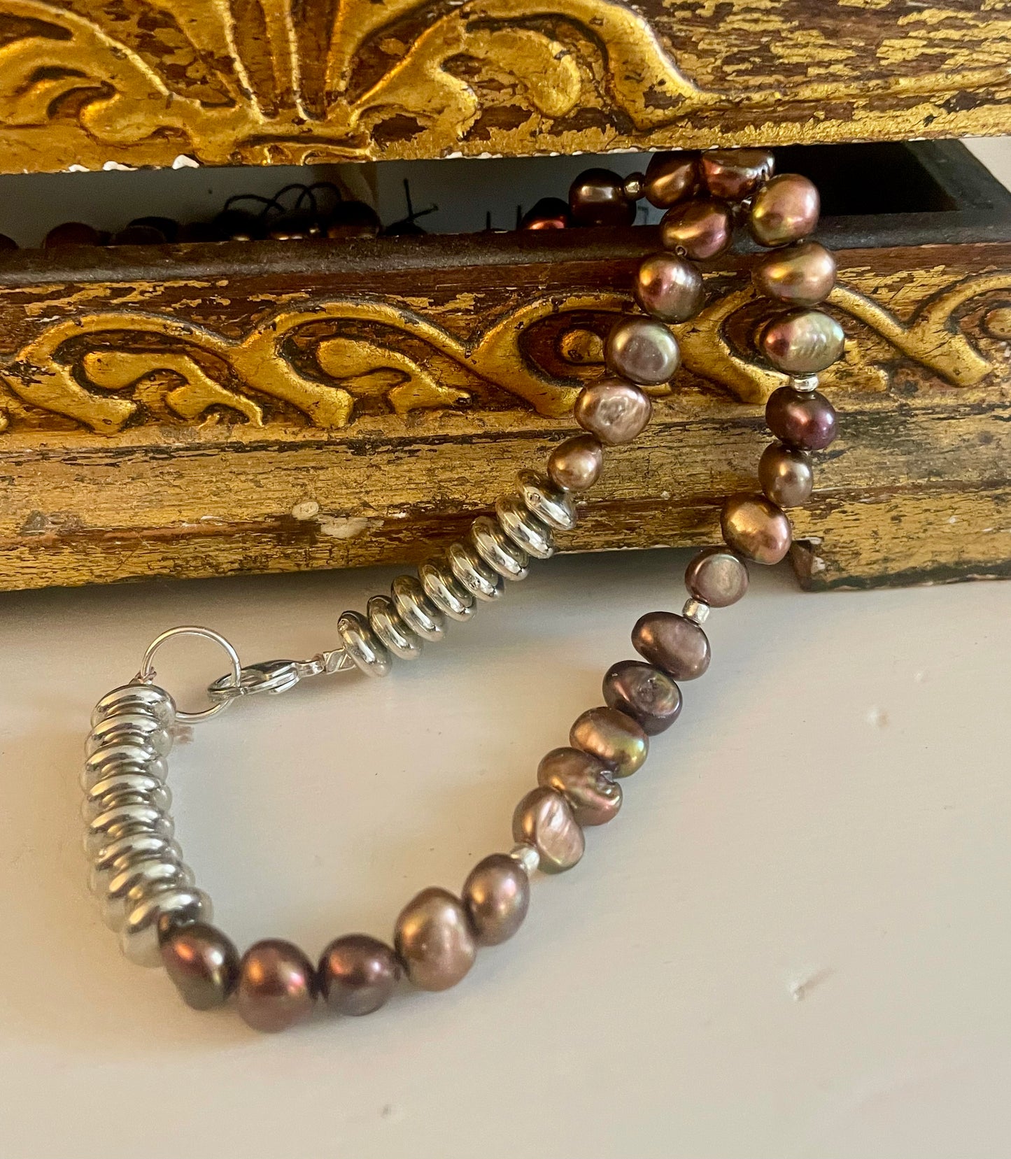 Deep maroon Beaded Necklace