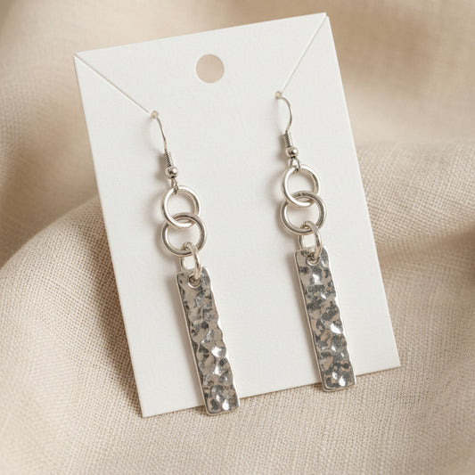 Sunlit Sea Circle and Bar Earrings