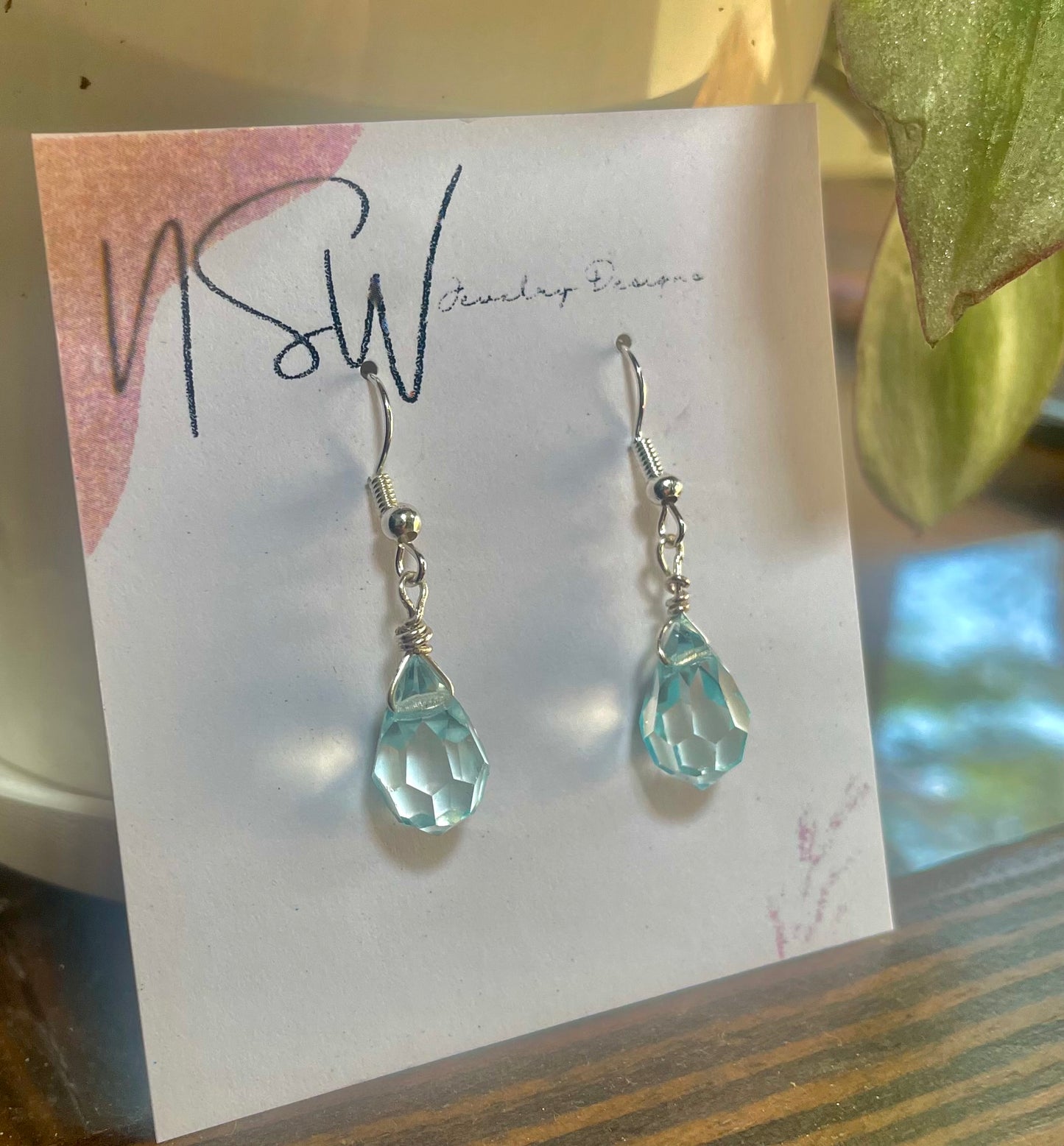 Sea Foam Crystal Earrings
